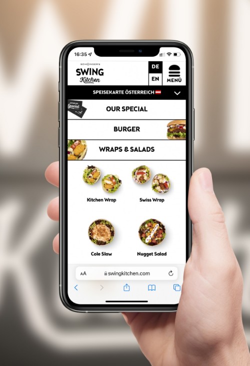 Swing Kitchen Mobile Screen