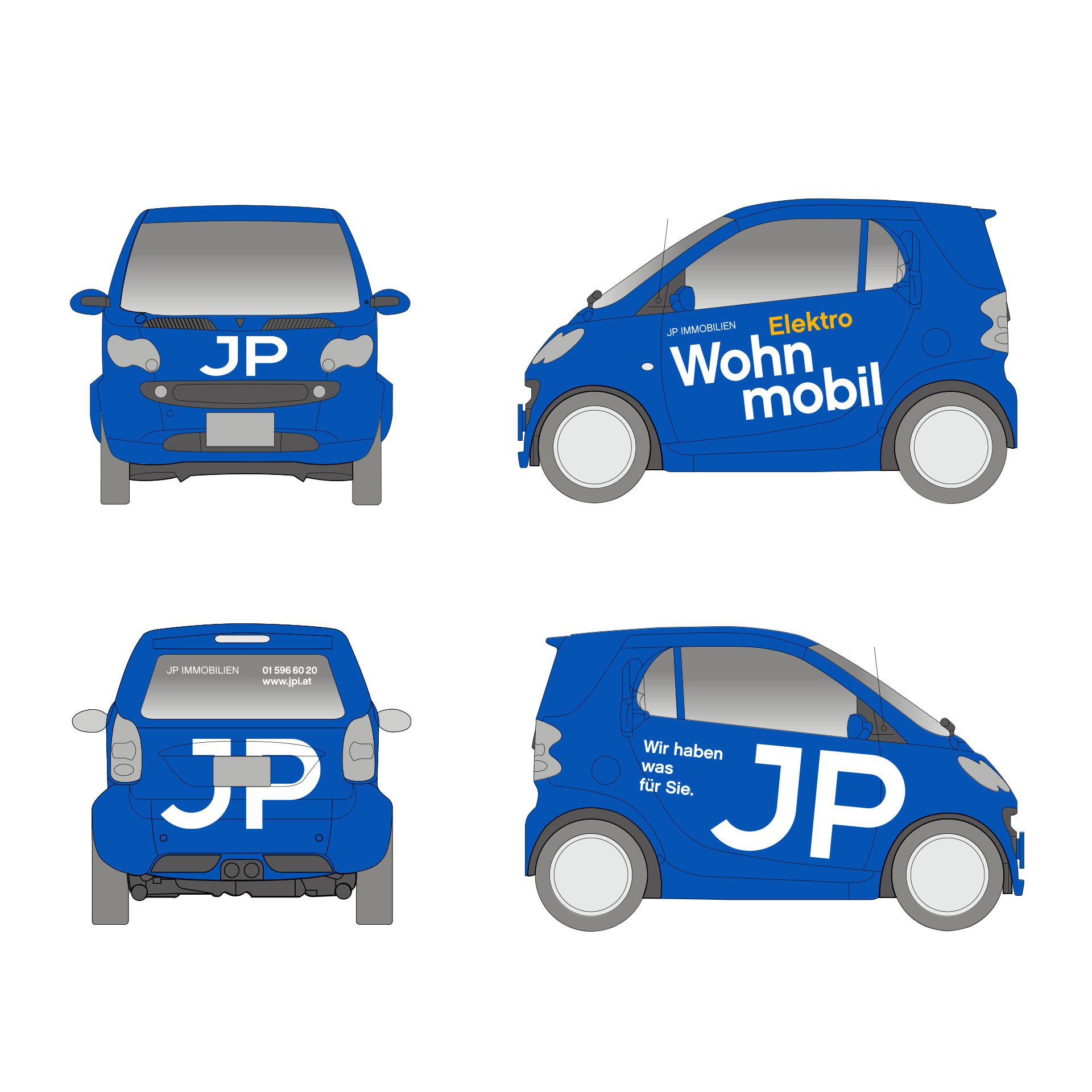 Autofolierungskonzept für das JP Wohnmobil