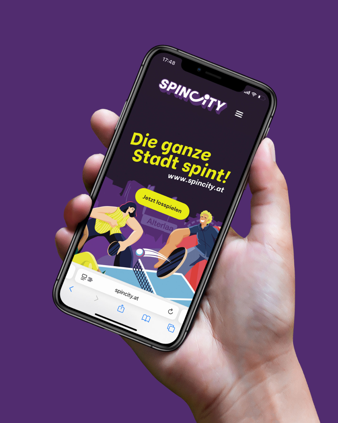 Mobile Website der SpinCity