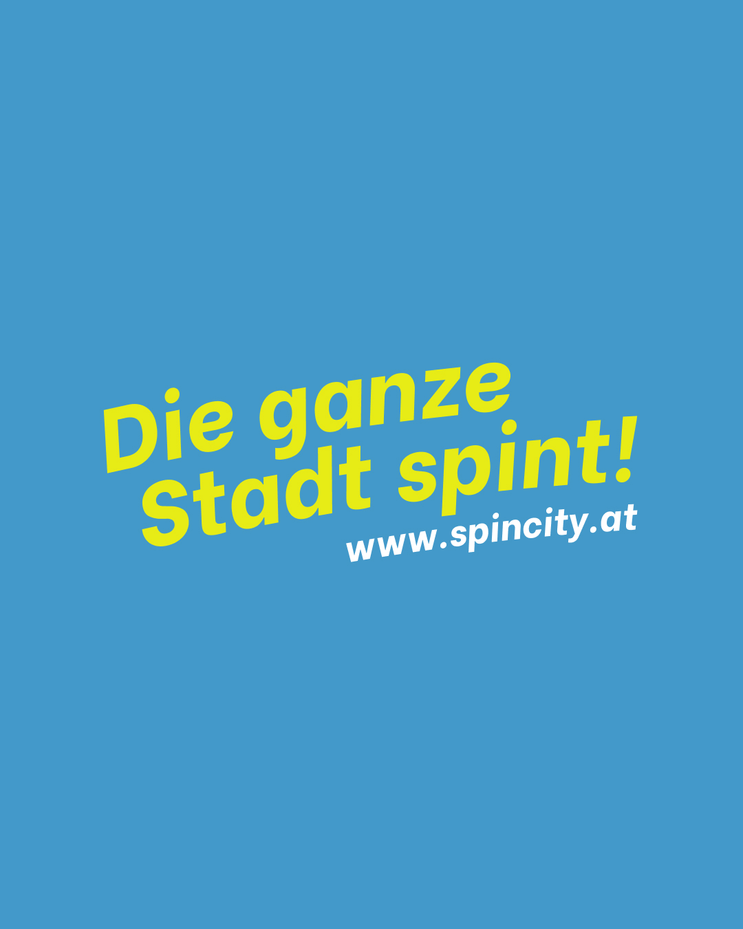 Grafik mit Slogan: Die ganze Stadt spint!
