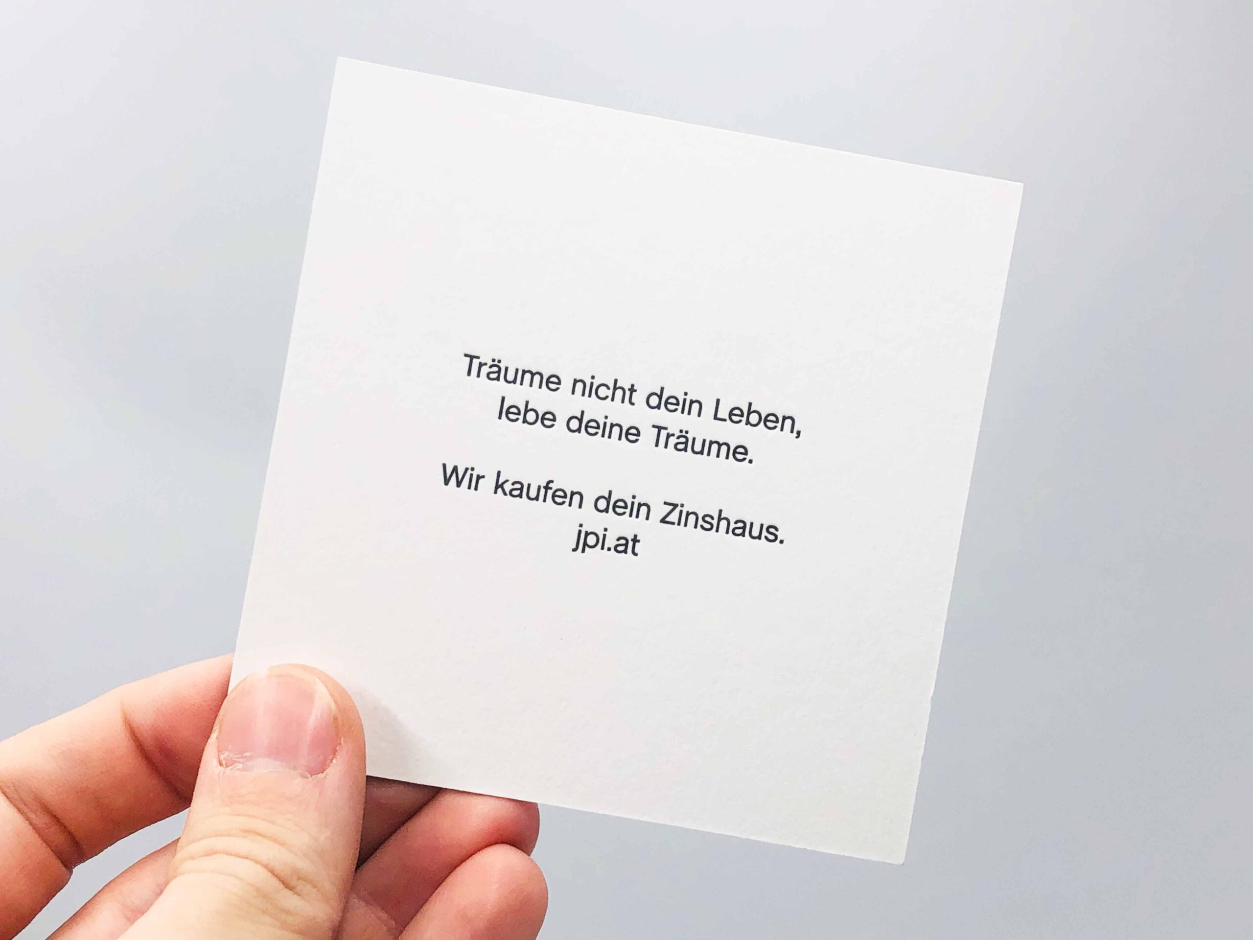 Grußkarte mit Letterpress