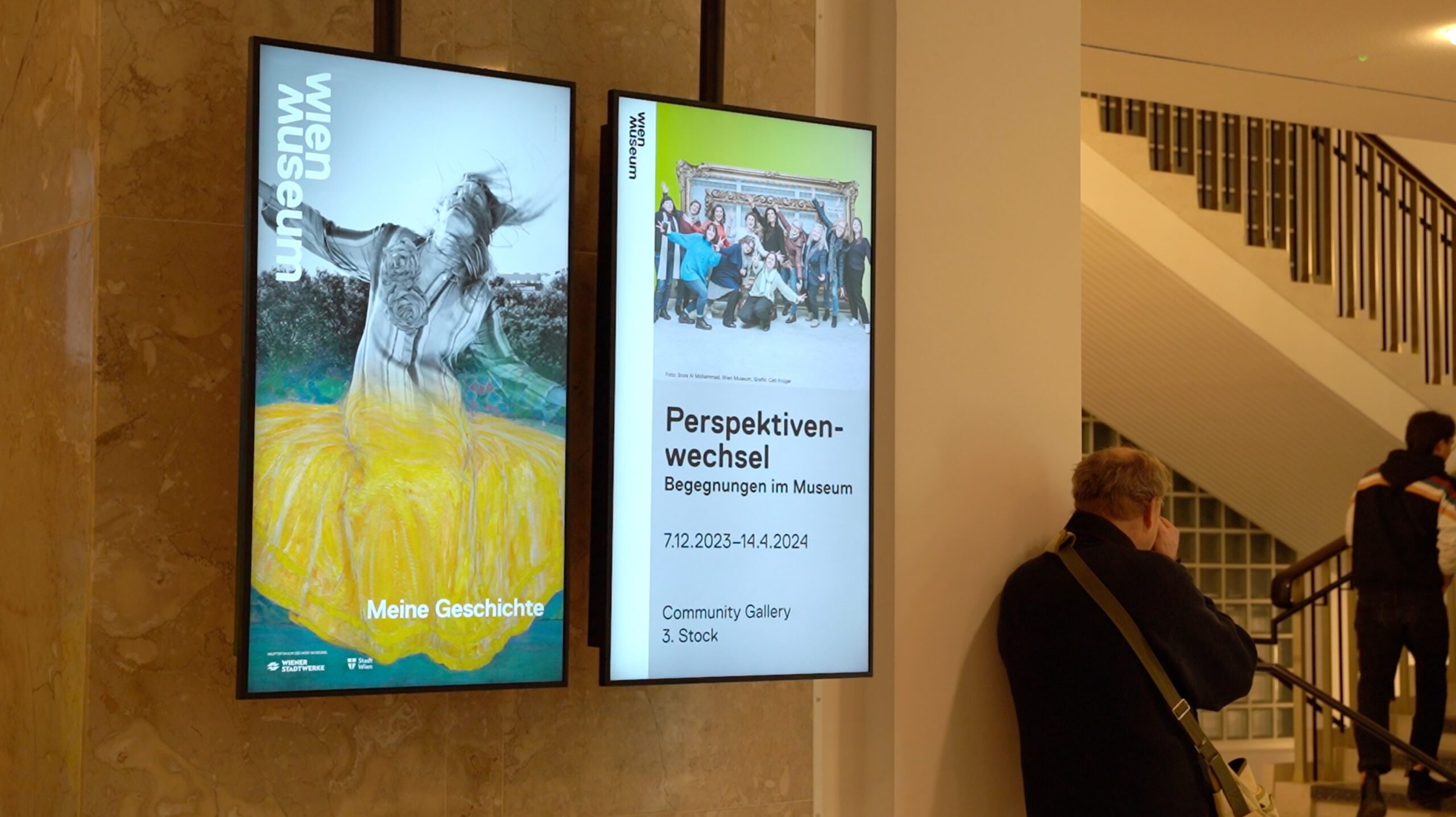 Digitale Screens im Wien Museum