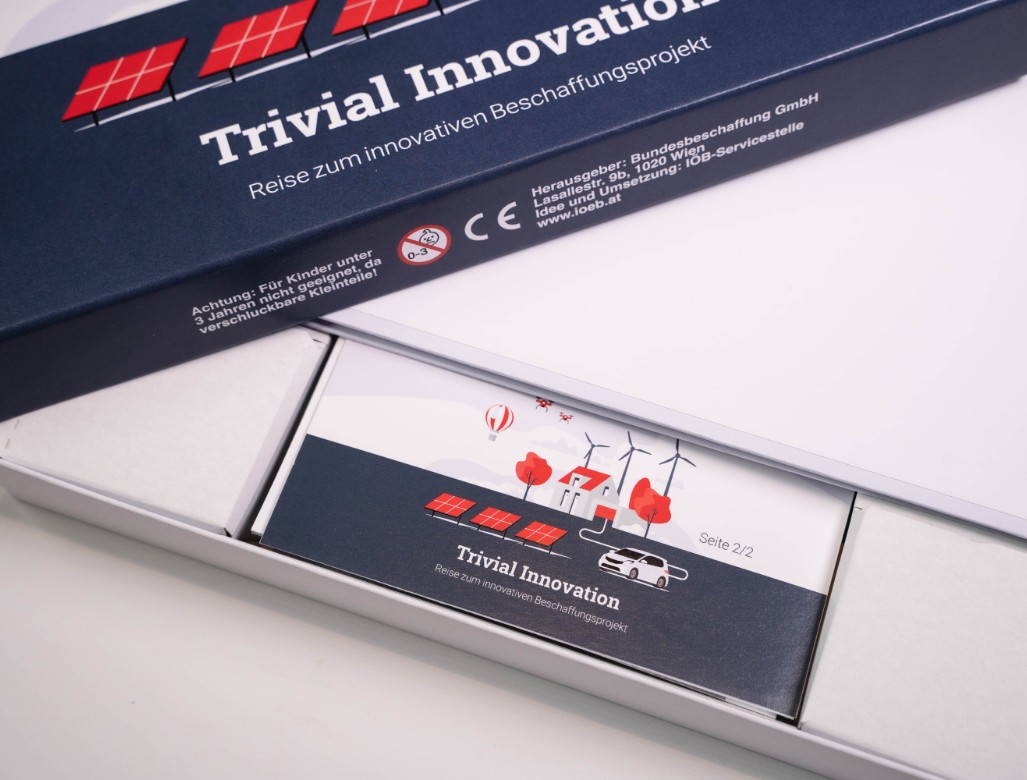 Nahaufnahme der offenen Verpackung mit Sicherheitshinweisen und Grafiken