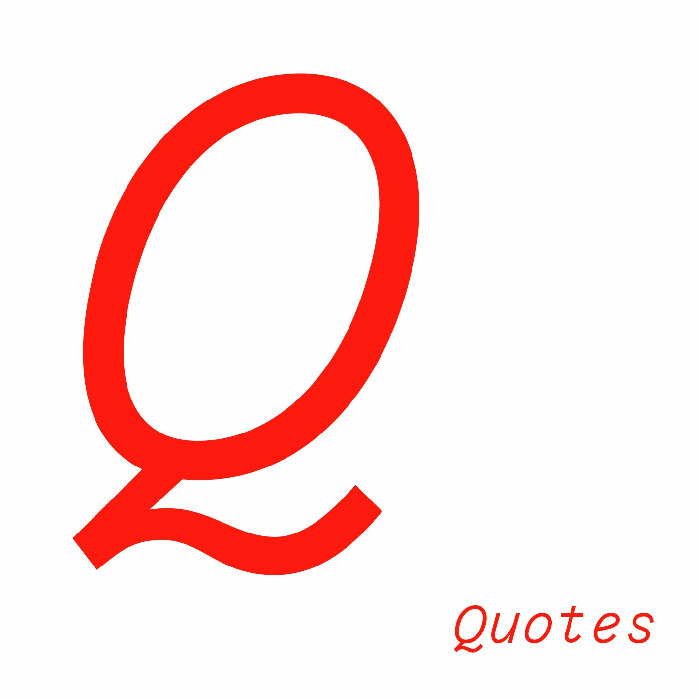 "Quotes" geschrieben mit Schriftart Ramono