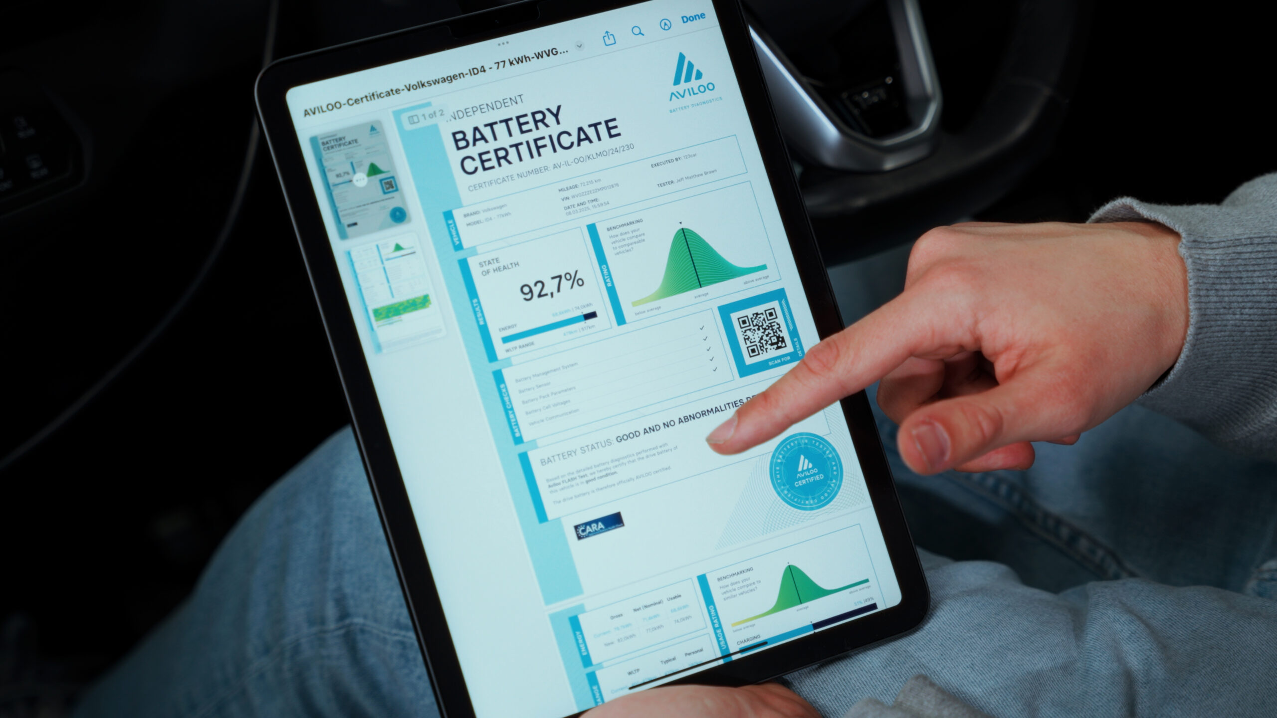 DIgitales Batterietestzertifikat